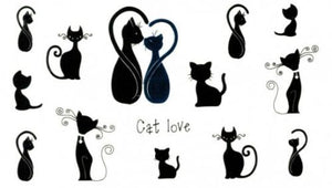 CAT LOVE TEMPORARY TATTOOS CAT LOVERS Temporary Tattoos Sticker for Women Fake