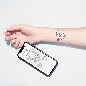 Geometric Fox Temporary Tattoos
