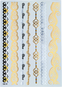 Premium Bracelets Gold Metallic Temporary Tattoo
